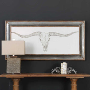 Western Skull Mount Framed Print - timeless artwork that brings character to any space | Image 1 | InSTYLE Home & Rugs
