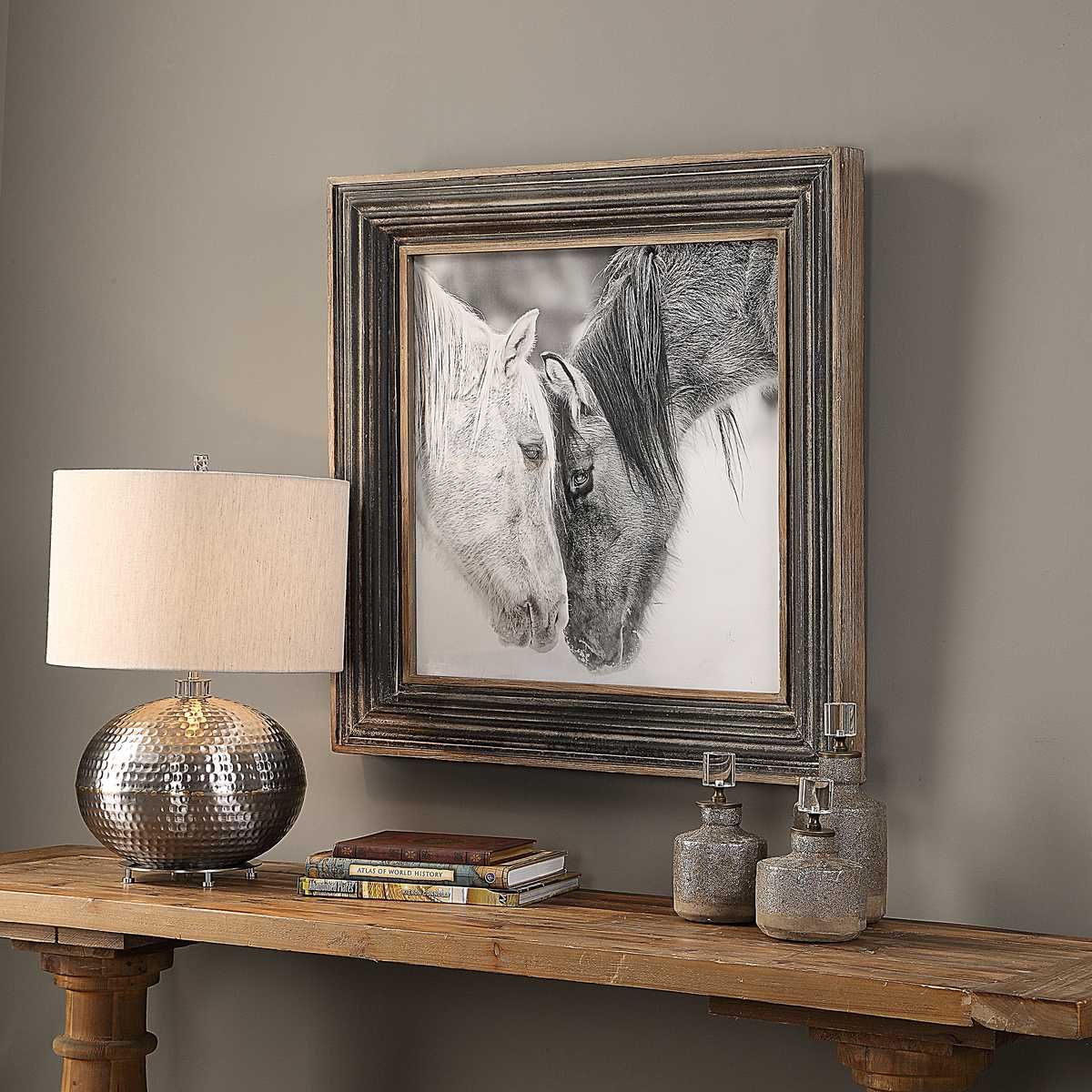 Custom Black and White Horses Framed Print - timeless artwork that brings character to any space | Image 3 | InSTYLE Home & Rugs
