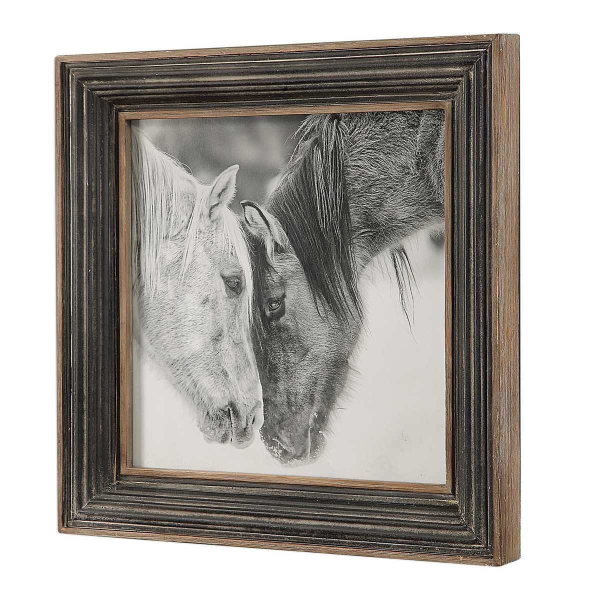 Custom Black and White Horses Framed Print - timeless artwork that brings character to any space | Image 6 | InSTYLE Home & Rugs