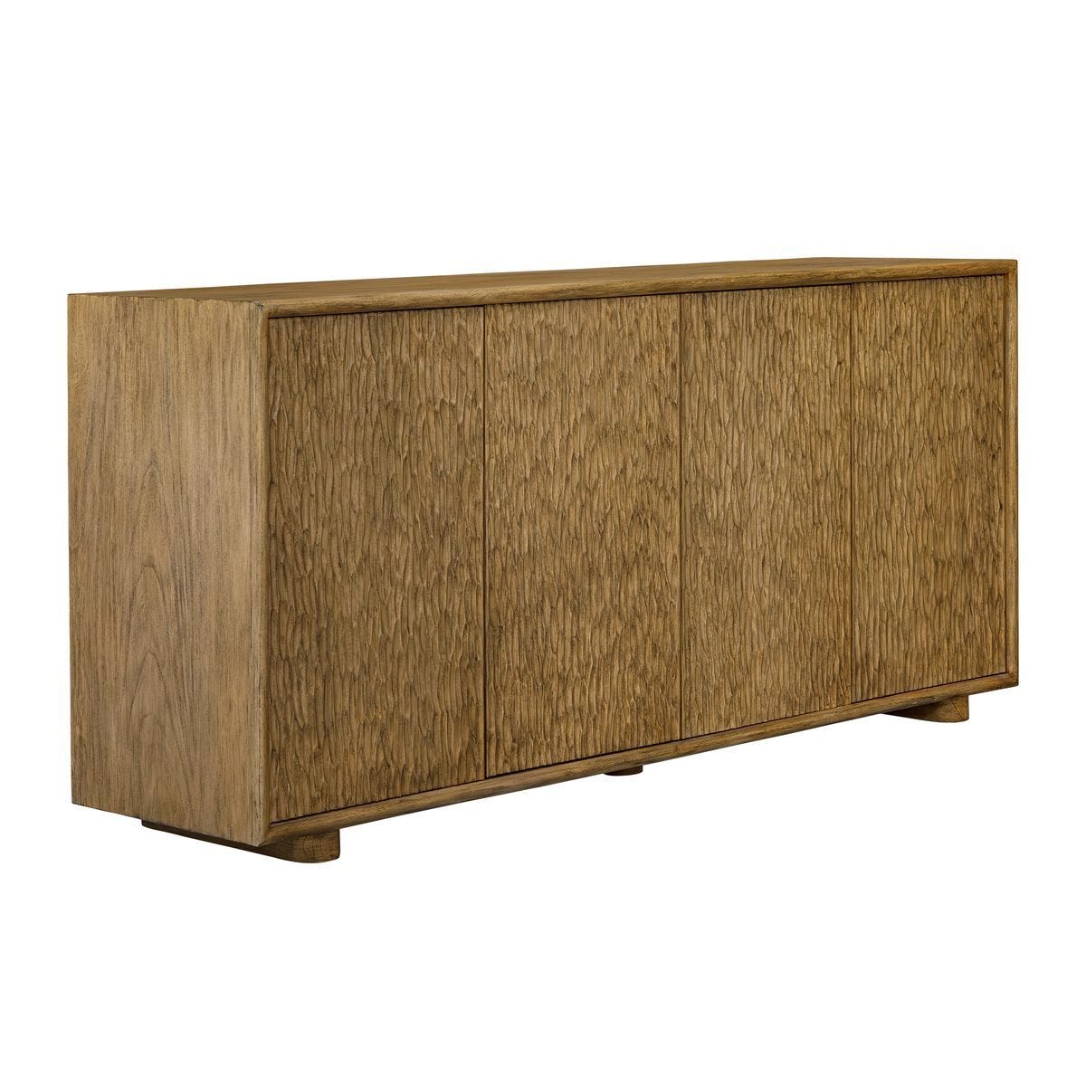 Stevenson 4 Door Cabinet, Natural - perfect for storage and display | Image 2 | InSTYLE Home & Rugs