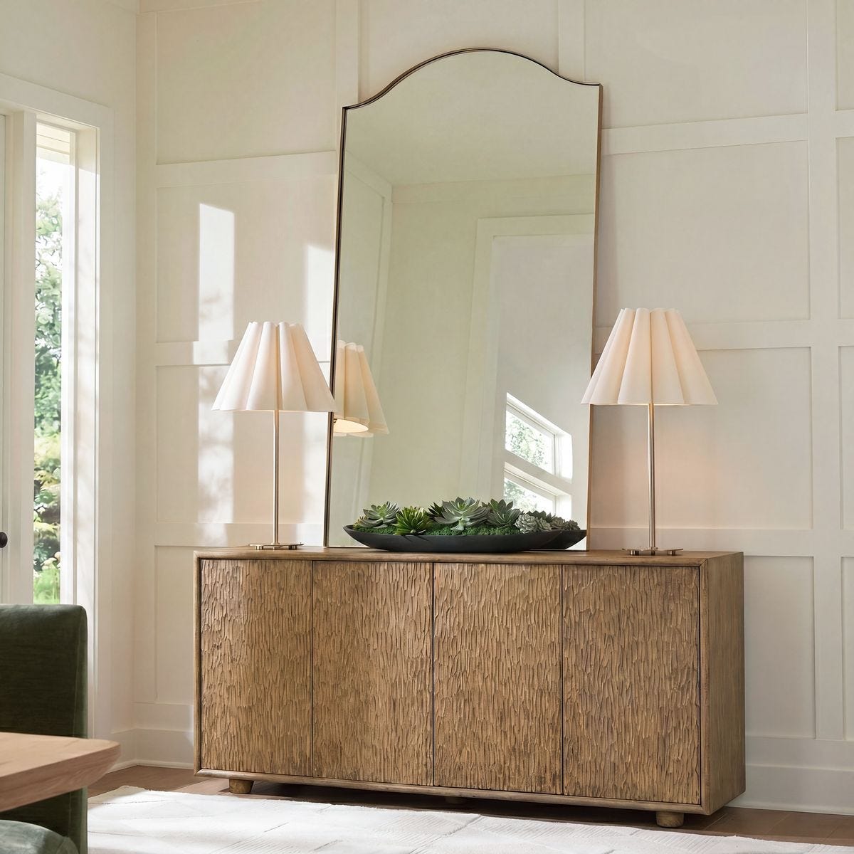 Stevenson 4 Door Cabinet, Natural - perfect for storage and display | Image 9 | InSTYLE Home & Rugs