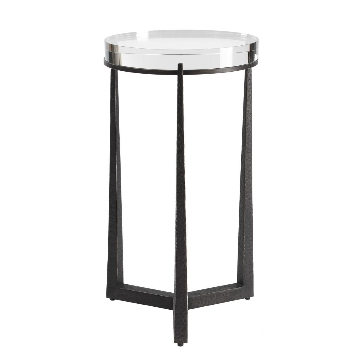 Midas Round Accent Table, Dark Bronze - functional accent table with unique design for any room | Image 5 | InSTYLE Home & Rugs
