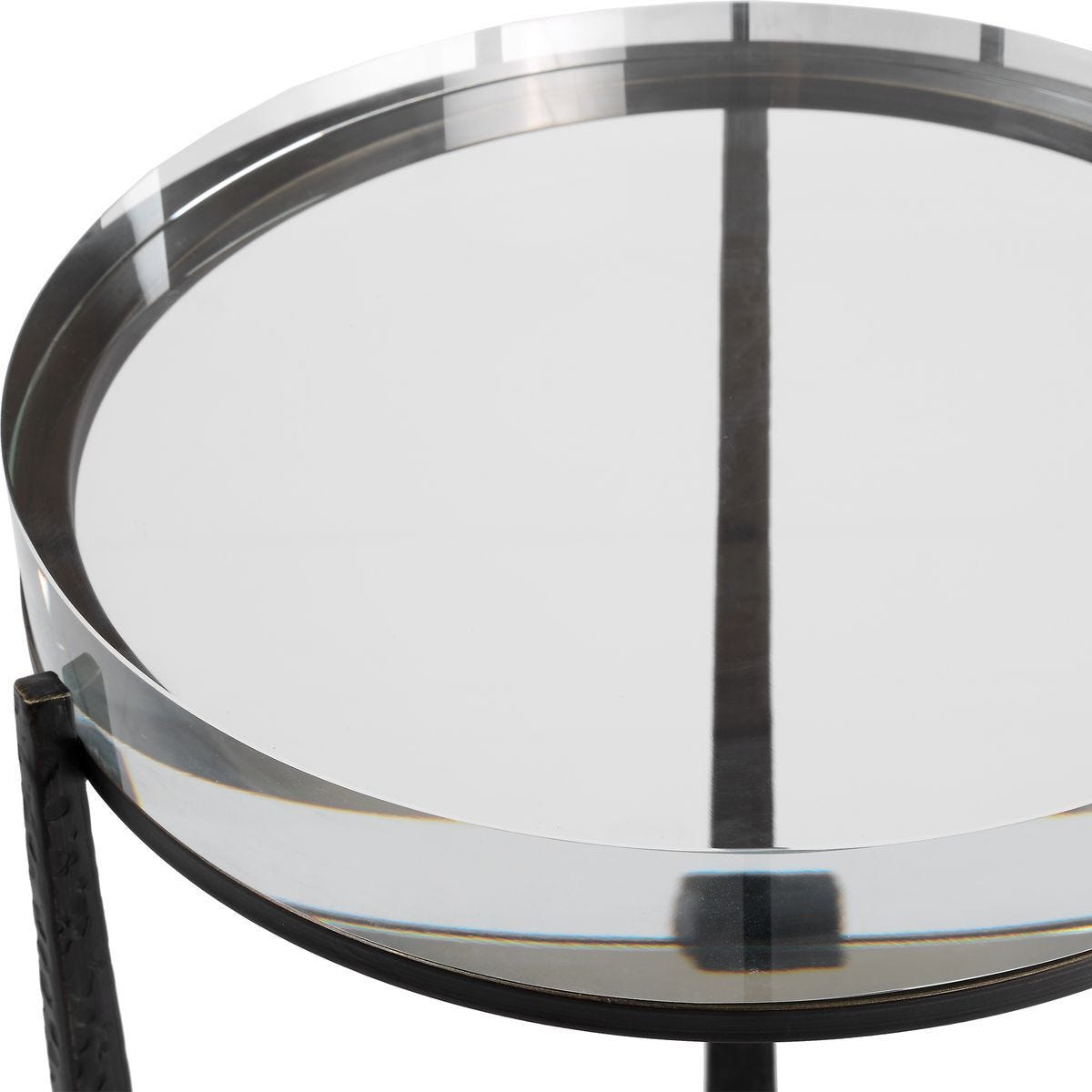 Midas Round Accent Table, Dark Bronze - functional accent table with unique design for any room | Image 6 | InSTYLE Home & Rugs