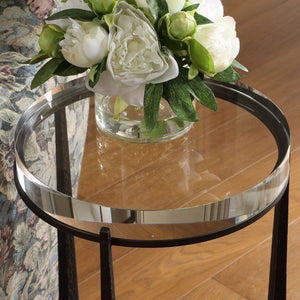 Midas Round Accent Table, Dark Bronze - functional accent table with unique design for any room | Image 4 | InSTYLE Home & Rugs