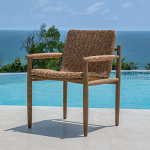 Sumba Outdoor Dining Chair, Golden Flax - comfortable dining experience | Image 1 | InSTYLE Home & Rugs