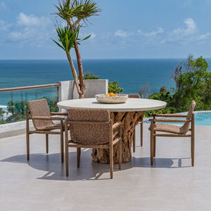 Sumba Outdoor Dining Chair, Golden Flax - comfortable dining experience | Image 4 | InSTYLE Home & Rugs