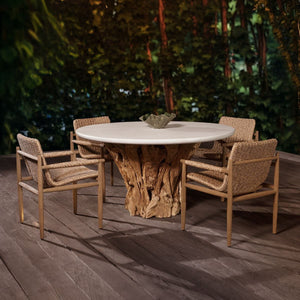 Sumba Outdoor Dining Chair, Golden Flax - comfortable dining experience | Image 7 | InSTYLE Home & Rugs