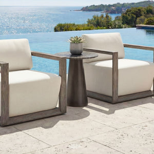 Midsummer Indoor-Outdoor Accent Table, Bronze, 2 CARTONS - chic accent table for contemporary home interiors | Image 1 | InSTYLE Home & Rugs