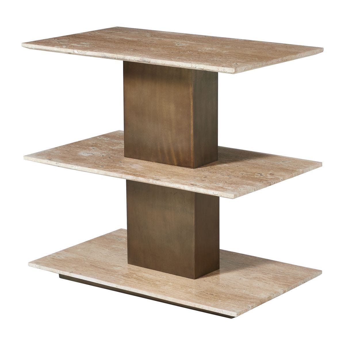Travertini Accent Table - chic accent table for contemporary home interiors | Image 2 | InSTYLE Home & Rugs