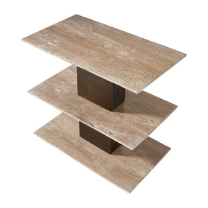 Travertini Accent Table - chic accent table for contemporary home interiors | Image 3 | InSTYLE Home & Rugs