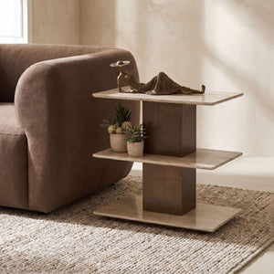 Travertini Accent Table - chic accent table for contemporary home interiors | Image 6 | InSTYLE Home & Rugs
