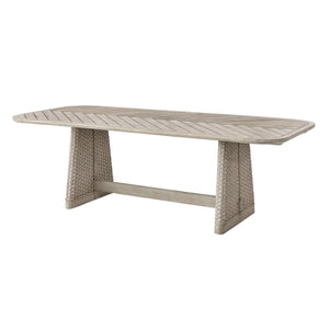 Harbor Herringbone Indoor-Outdoor Dining Table, 2 CARTONS - perfect for family meals | Image 4 | InSTYLE Home & Rugs