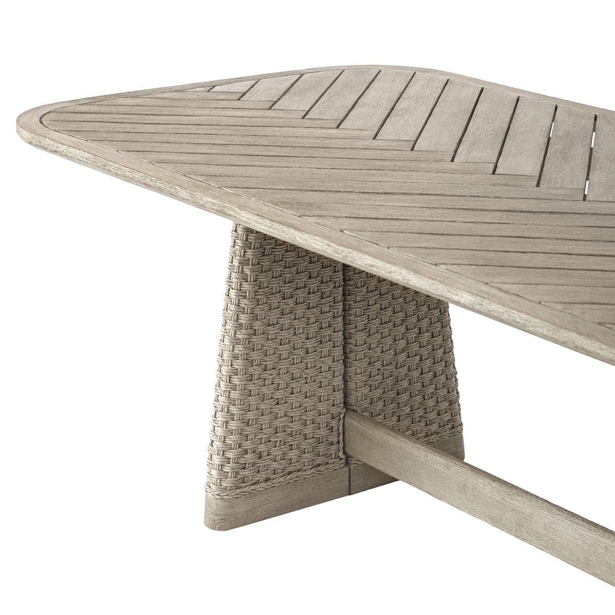 Harbor Herringbone Indoor-Outdoor Dining Table, 2 CARTONS - perfect for family meals | Image 6 | InSTYLE Home & Rugs