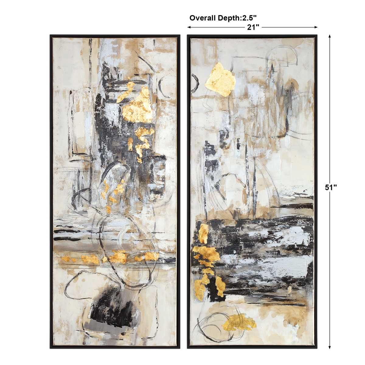 Life Scenes Hand Painted Canvases, S/2 - bold and creative art for unique interior décor | Image 3 | InSTYLE Home & Rugs
