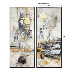 Life Scenes Hand Painted Canvases, S/2 - bold and creative art for unique interior décor | Image 3 | InSTYLE Home & Rugs