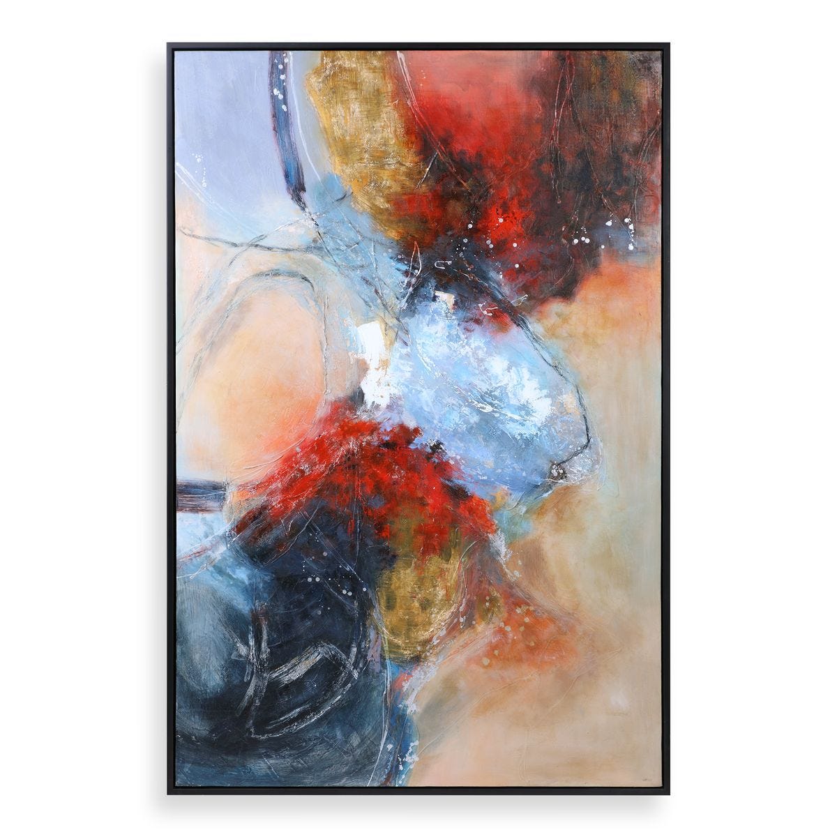 Summer Sunset Hand Painted Canvas - bold and creative art for unique interior décor | Image 2 | InSTYLE Home & Rugs