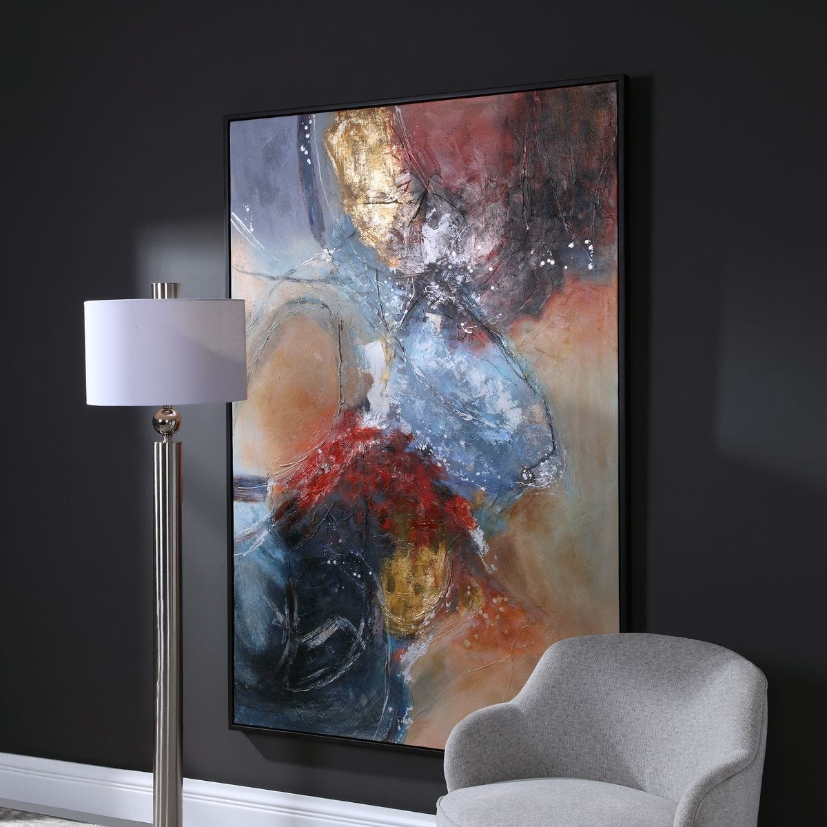Summer Sunset Hand Painted Canvas - bold and creative art for unique interior décor | Image 6 | InSTYLE Home & Rugs