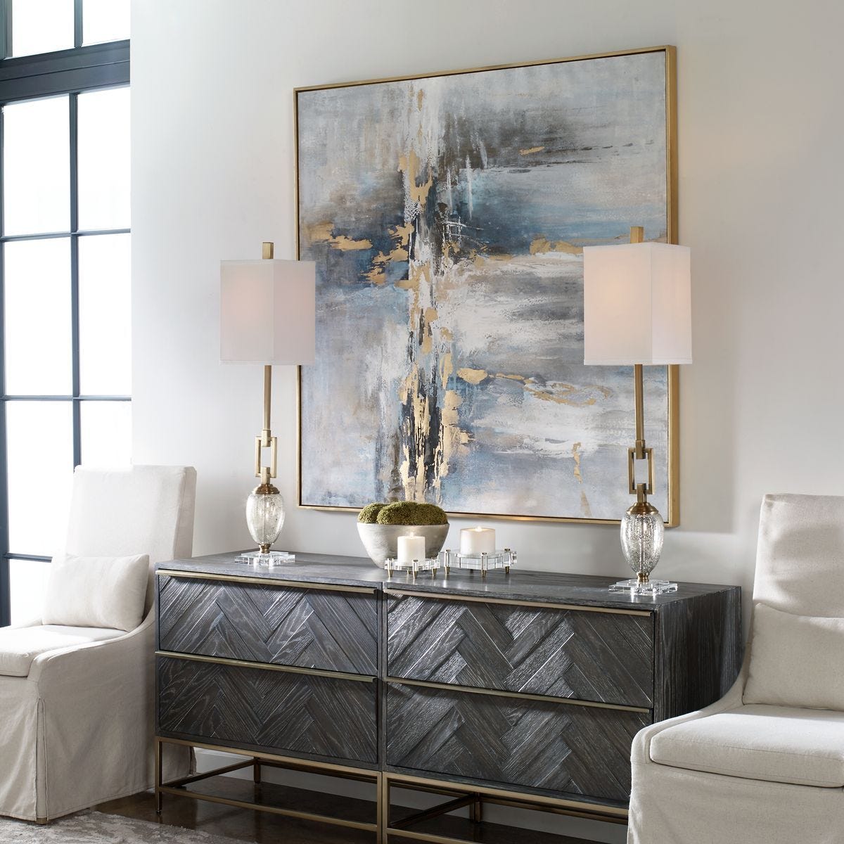Road Less Traveled Hand Painted Canvas - timeless artwork that brings character to any space | Image 1 | InSTYLE Home & Rugs
