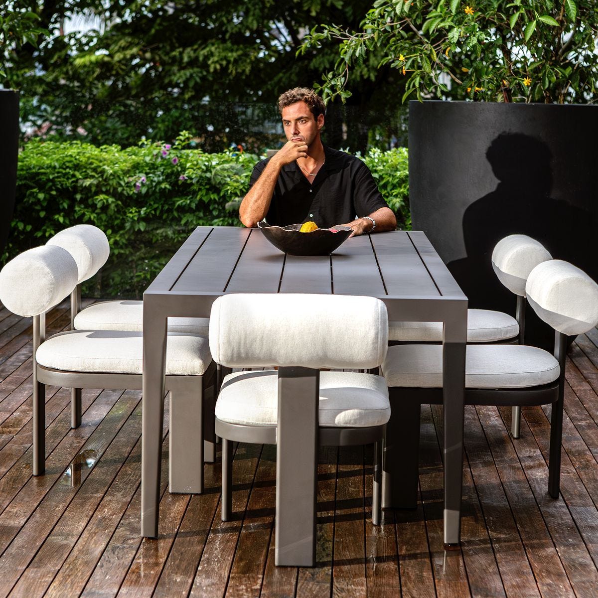 Bolster Back Outdoor Dining Chair - comfortable dining experience | Image 11 | InSTYLE Home & Rugs