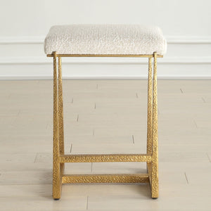 Midas Counter Stool, Gold - ergonomic design for comfort | Image 1 | InSTYLE Home & Rugs
