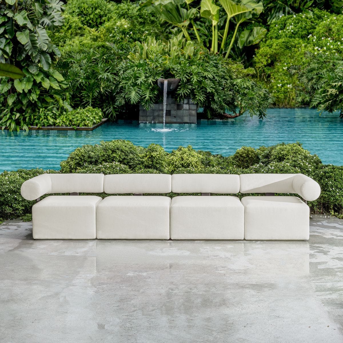 Bolster Back Outdoor Sofa, Armless - luxury sofa for any space | Image 5 | InSTYLE Home & Rugs