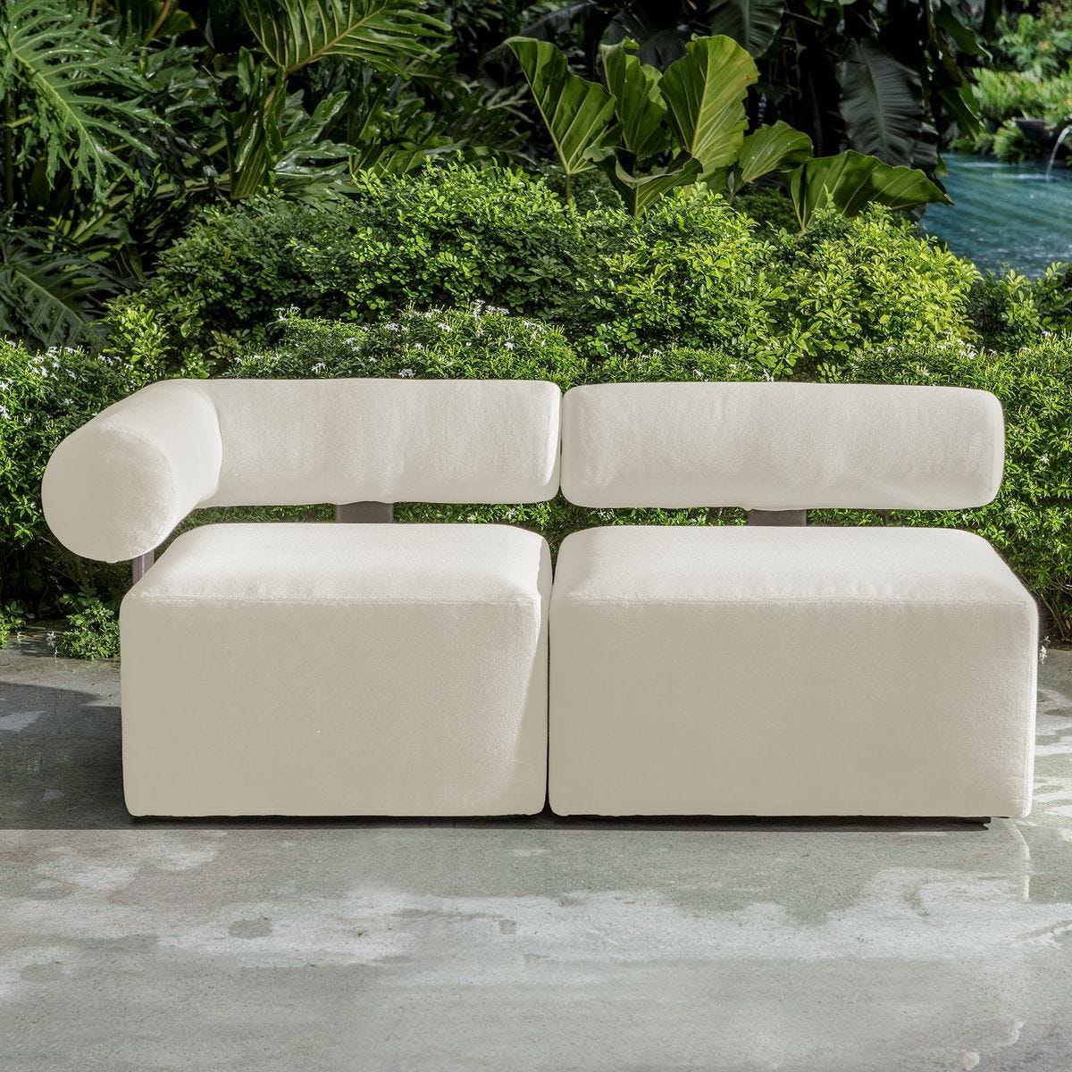 Bolster Back Outdoor Sofa, Corner - stylish seating for your home | Image 3 | InSTYLE Home & Rugs