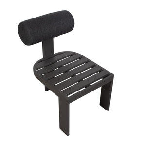 Bolster Back Outdoor Dining Chair, Charcoal - elegant seating for dining areas | Image 4 | InSTYLE Home & Rugs