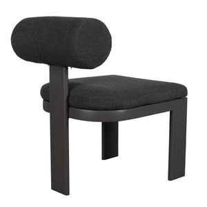 Bolster Back Outdoor Dining Chair, Charcoal - elegant seating for dining areas | Image 6 | InSTYLE Home & Rugs