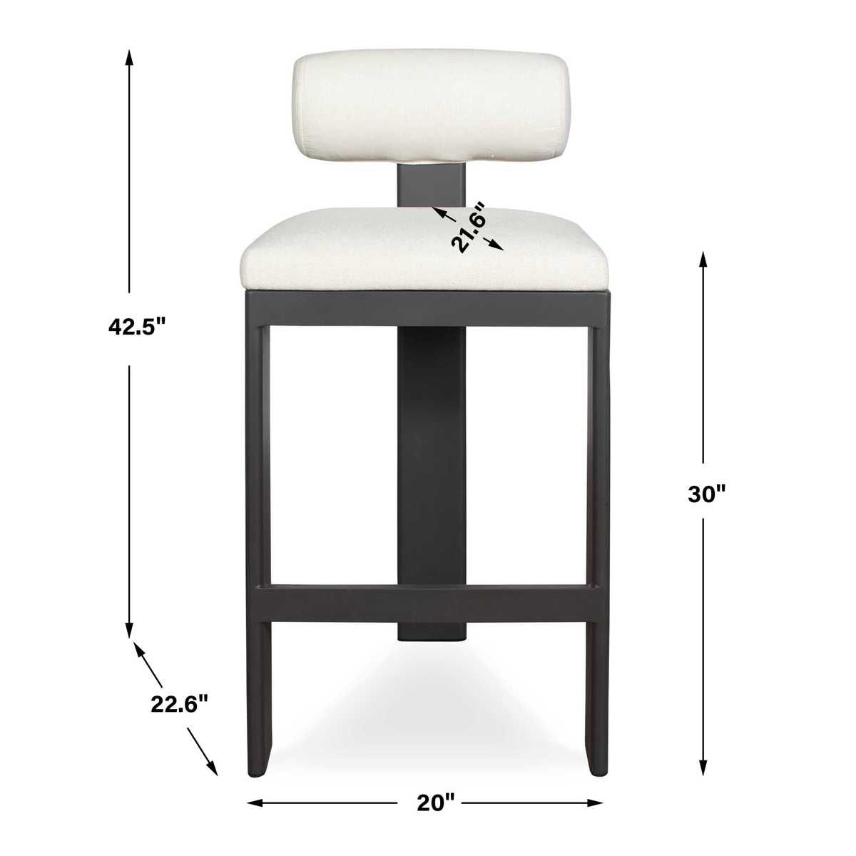 Bolster Back Outdoor Bar Stool - compact and stylish design | Image 10 | InSTYLE Home & Rugs