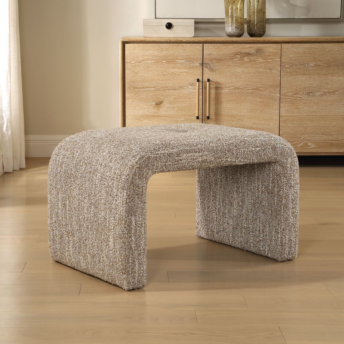 Leora Small Bench - durable bench with modern style | Image 3 | InSTYLE Home & Rugs