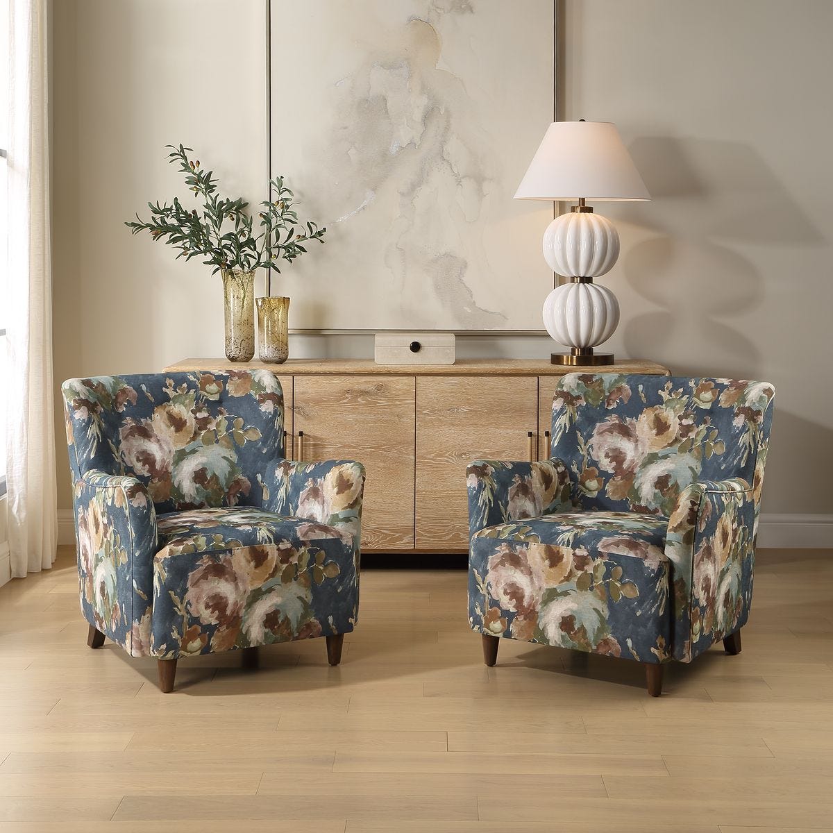 Lainey Armchair, Floral - upholstered armchair with padded comfort | Image 5 | InSTYLE Home & Rugs