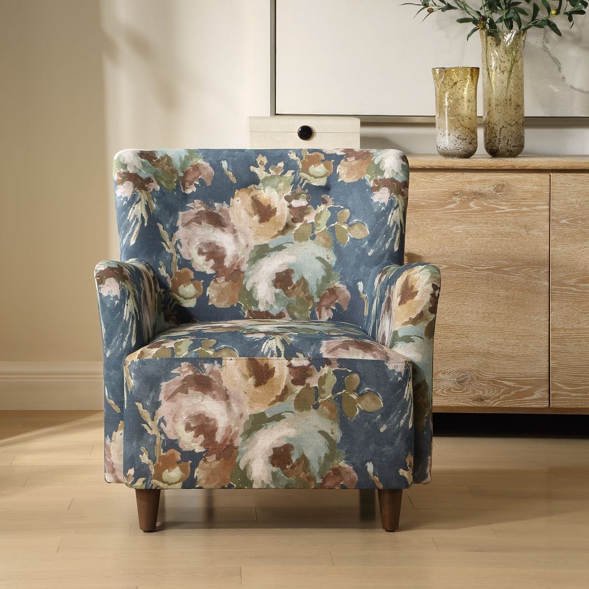 Lainey Armchair, Floral - upholstered armchair with padded comfort | Image 6 | InSTYLE Home & Rugs