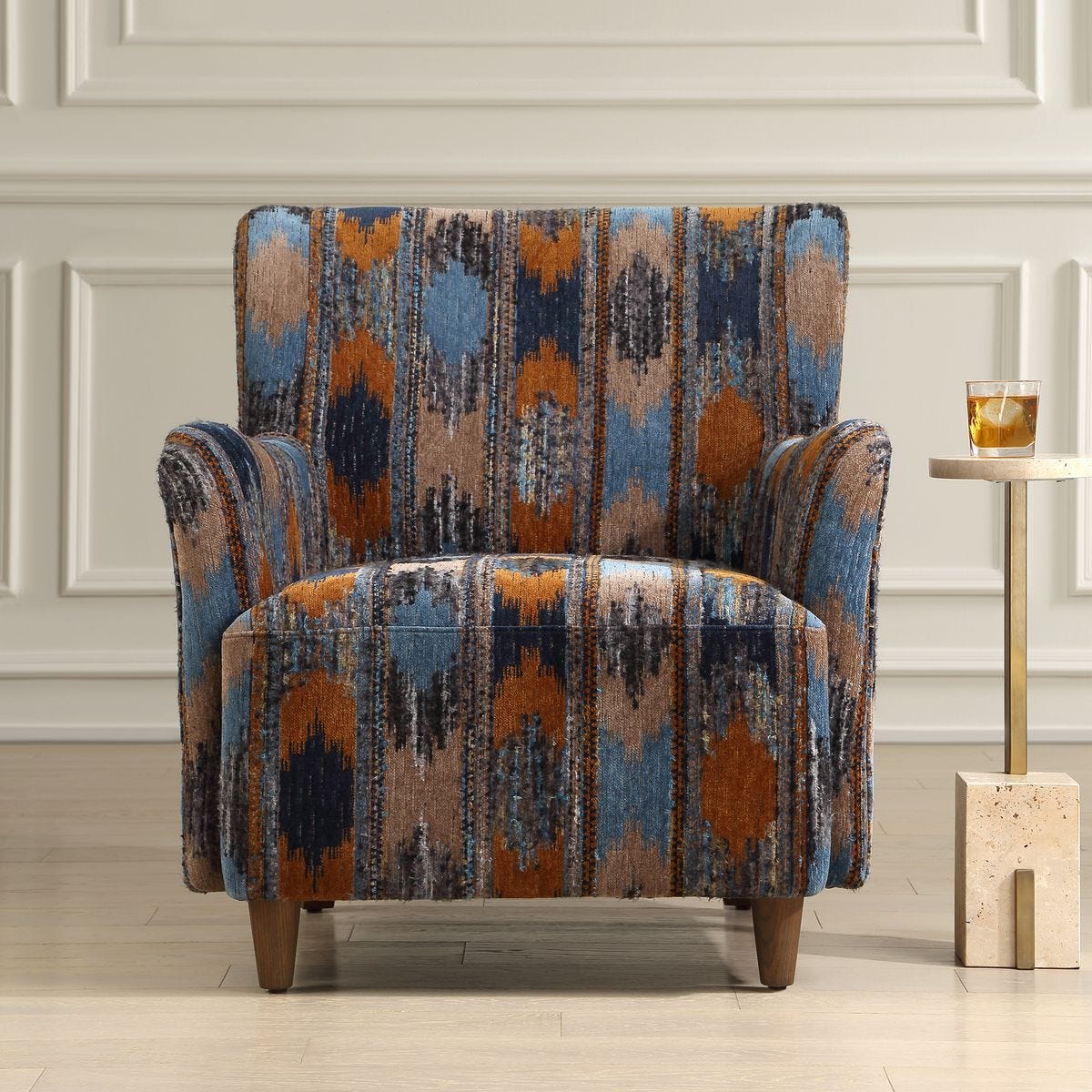 Lainey Armchair, Ikat - cozy armchair for reading and relaxation | Image 3 | InSTYLE Home & Rugs