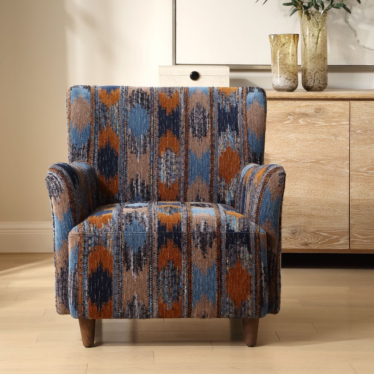Lainey Armchair, Ikat - cozy armchair for reading and relaxation | Image 5 | InSTYLE Home & Rugs