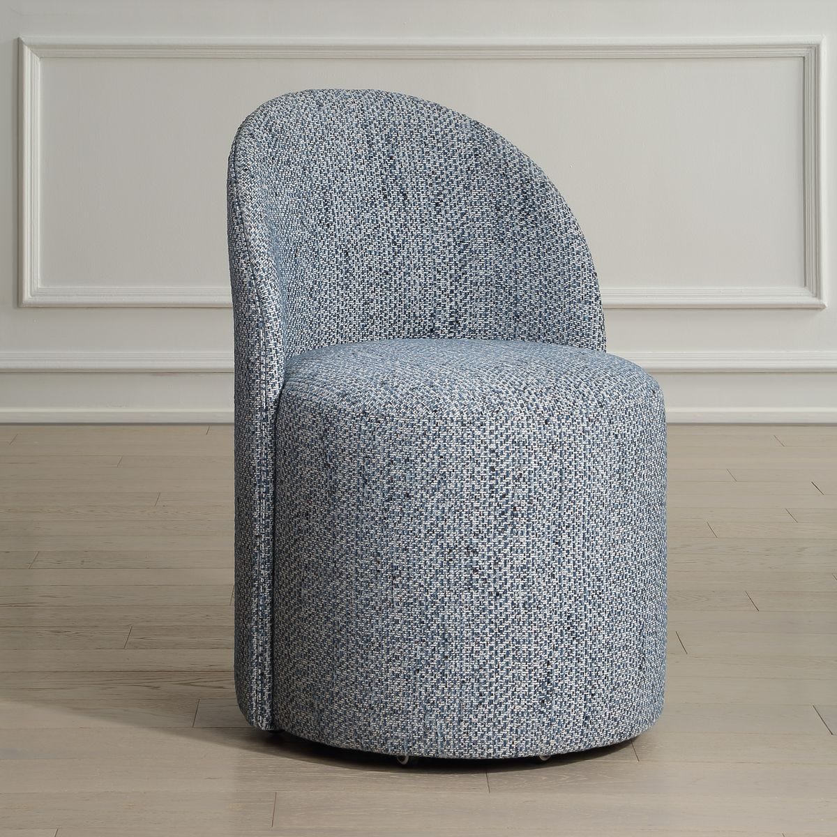 Roll With It Dining Chair, Denim - elegant seating for dining areas | Image 3 | InSTYLE Home & Rugs