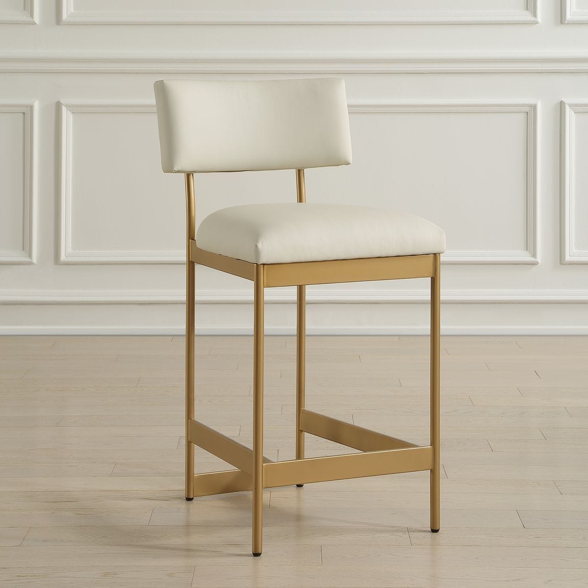 Apsley Counter Stool, Gold - perfect for modern counters | Image 3 | InSTYLE Home & Rugs