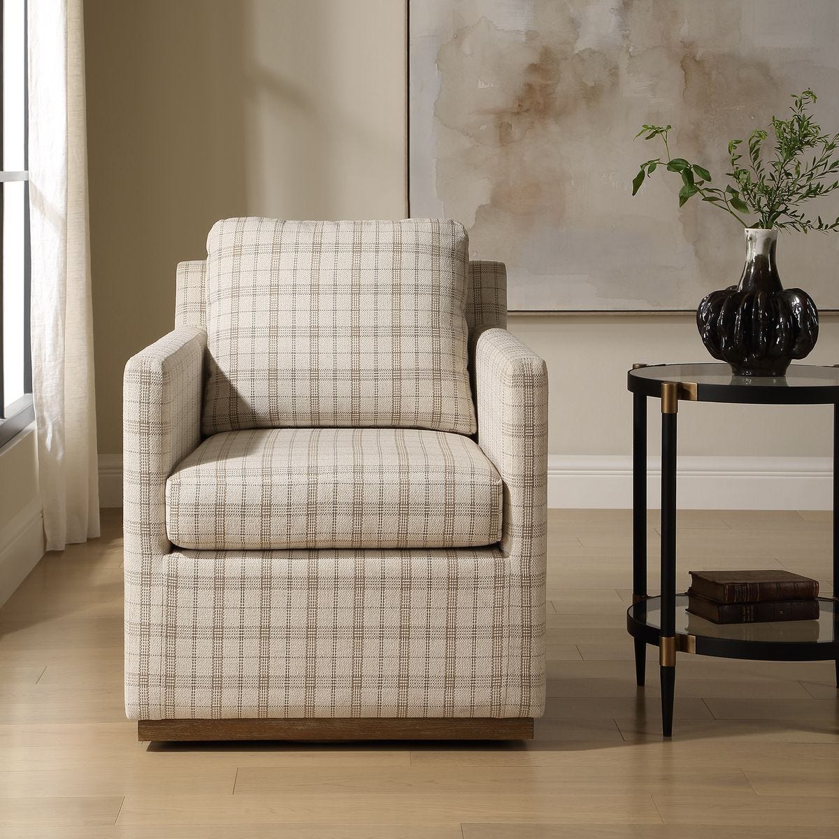 Basie Swivel Chair - variety of styles from classic to contemporary | Image 4 | InSTYLE Home & Rugs