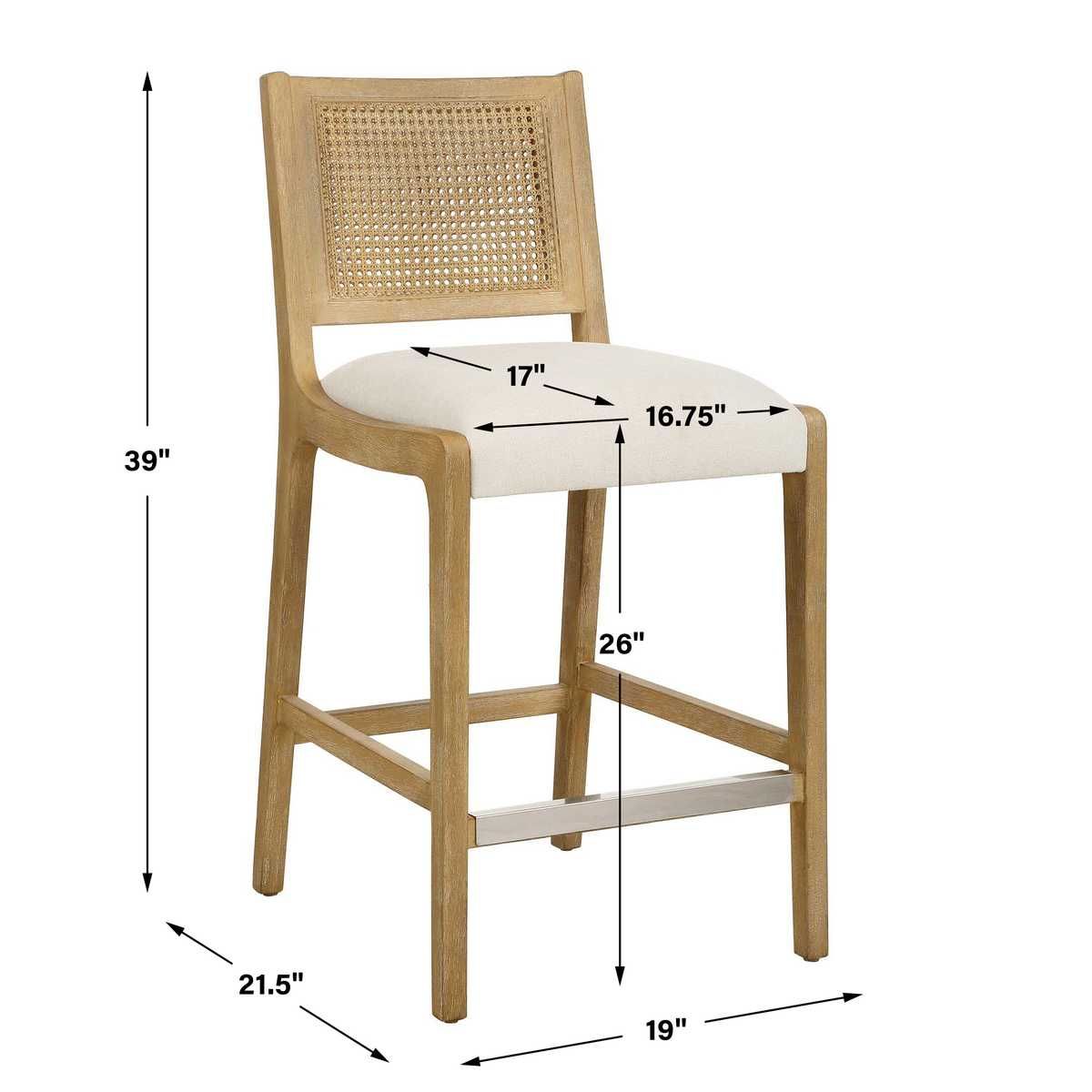 Interweave Counter Stool - perfect for modern counters | Image 11 | InSTYLE Home & Rugs