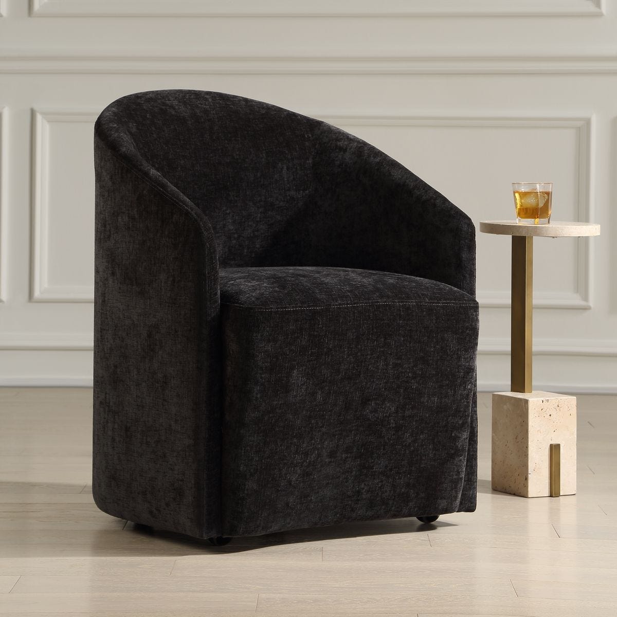 Harbor Dining Chair, Charcoal - elegant seating for dining areas | Image 3 | InSTYLE Home & Rugs