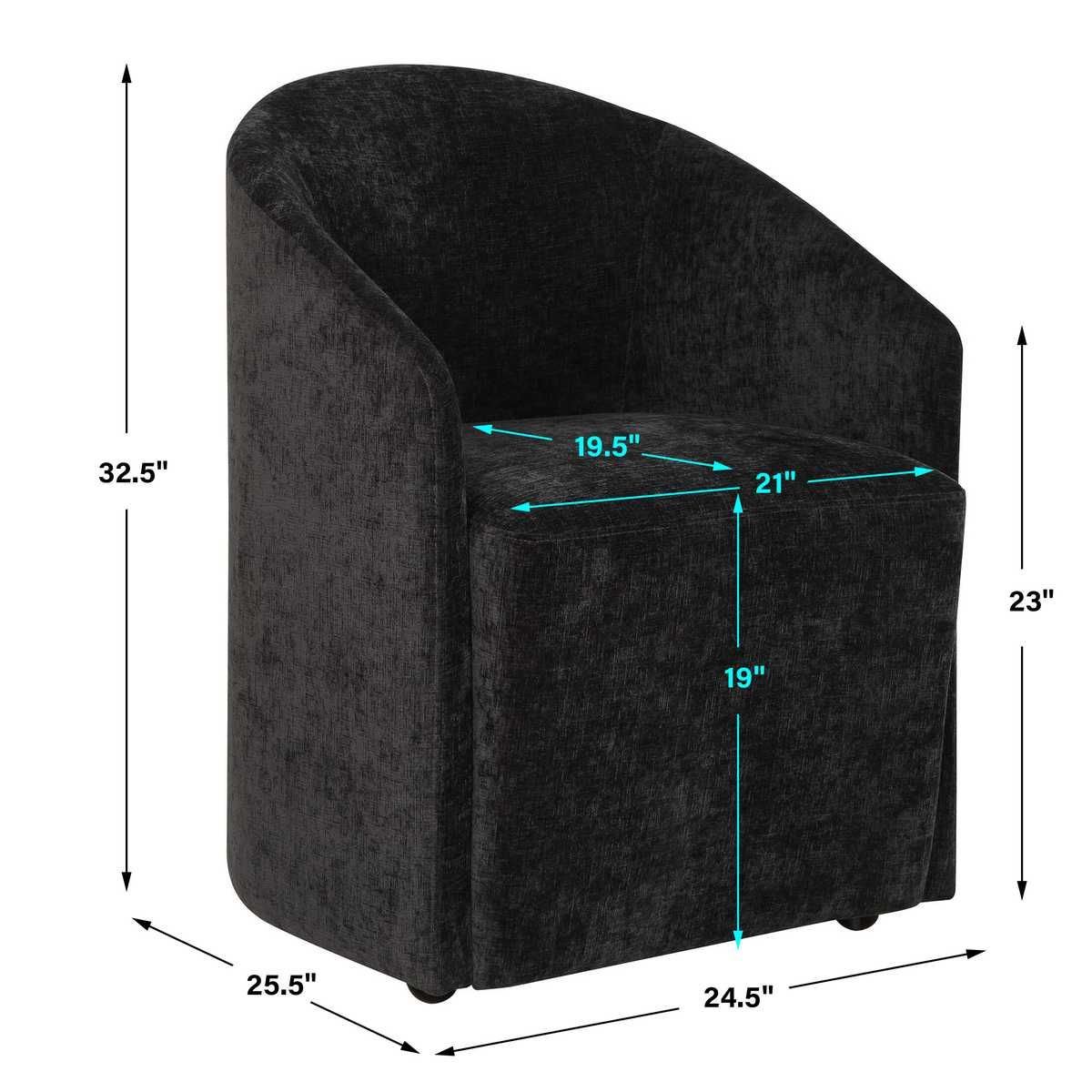 Harbor Dining Chair, Charcoal - elegant seating for dining areas | Image 10 | InSTYLE Home & Rugs