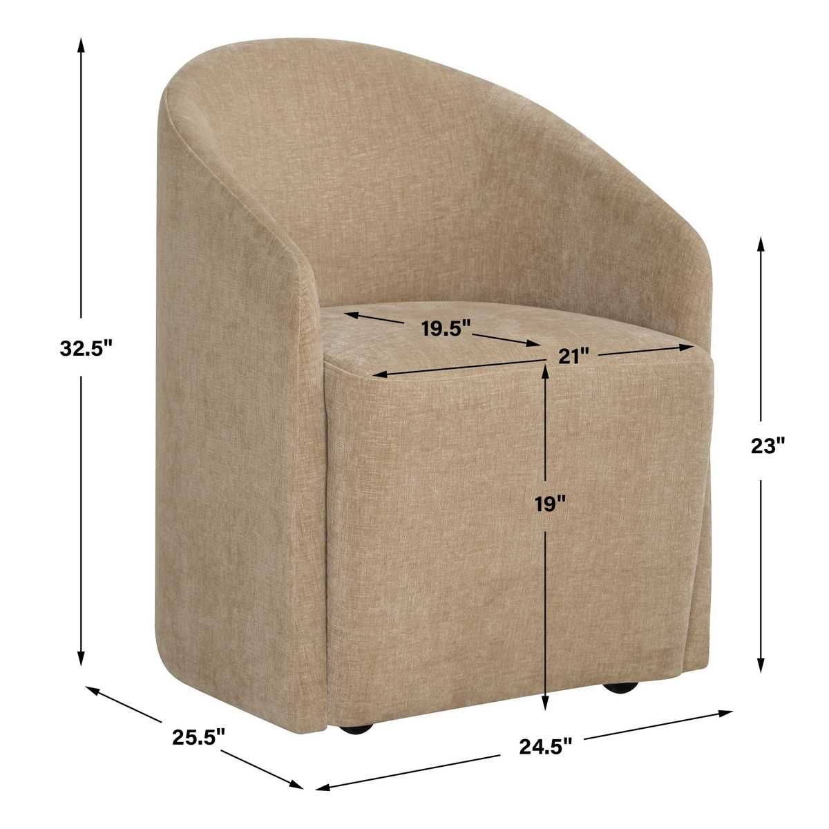 Harbor Dining Chair, Flax - stylish chairs for any table | Image 10 | InSTYLE Home & Rugs