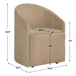 Harbor Dining Chair, Flax - stylish chairs for any table | Image 10 | InSTYLE Home & Rugs