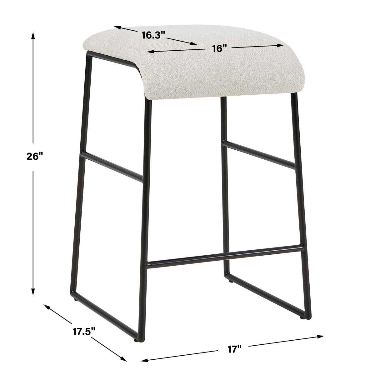 Arcane Counter Stool - perfect for modern counters | Image 8 | InSTYLE Home & Rugs