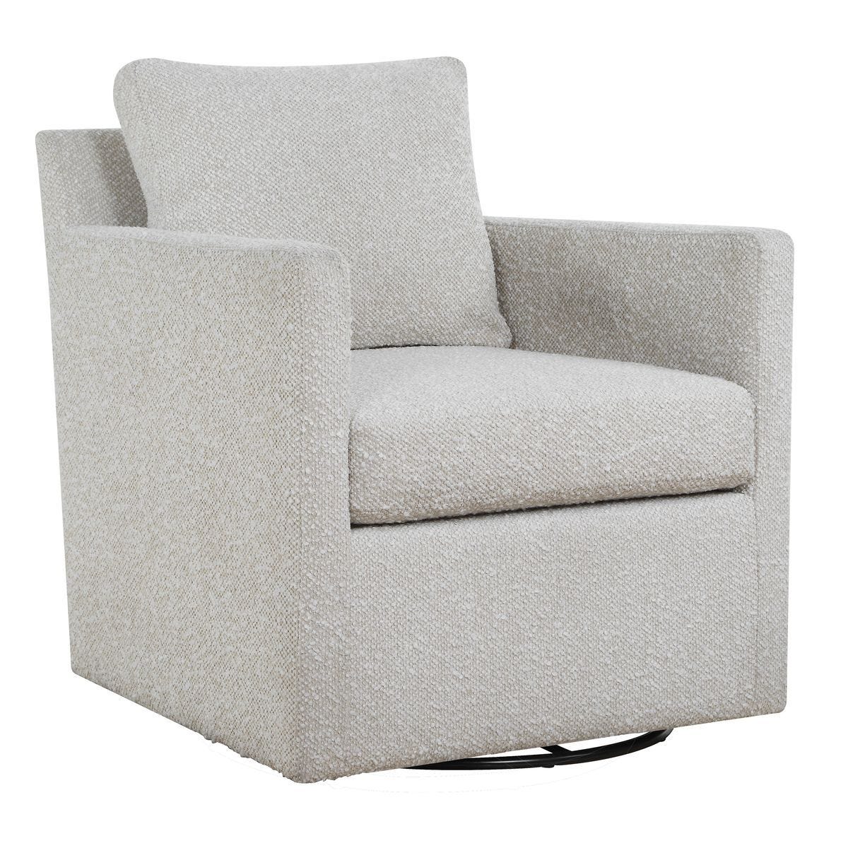 Tisdell Swivel/Glider, Cream - | Image 4 | InSTYLE Home & Rugs