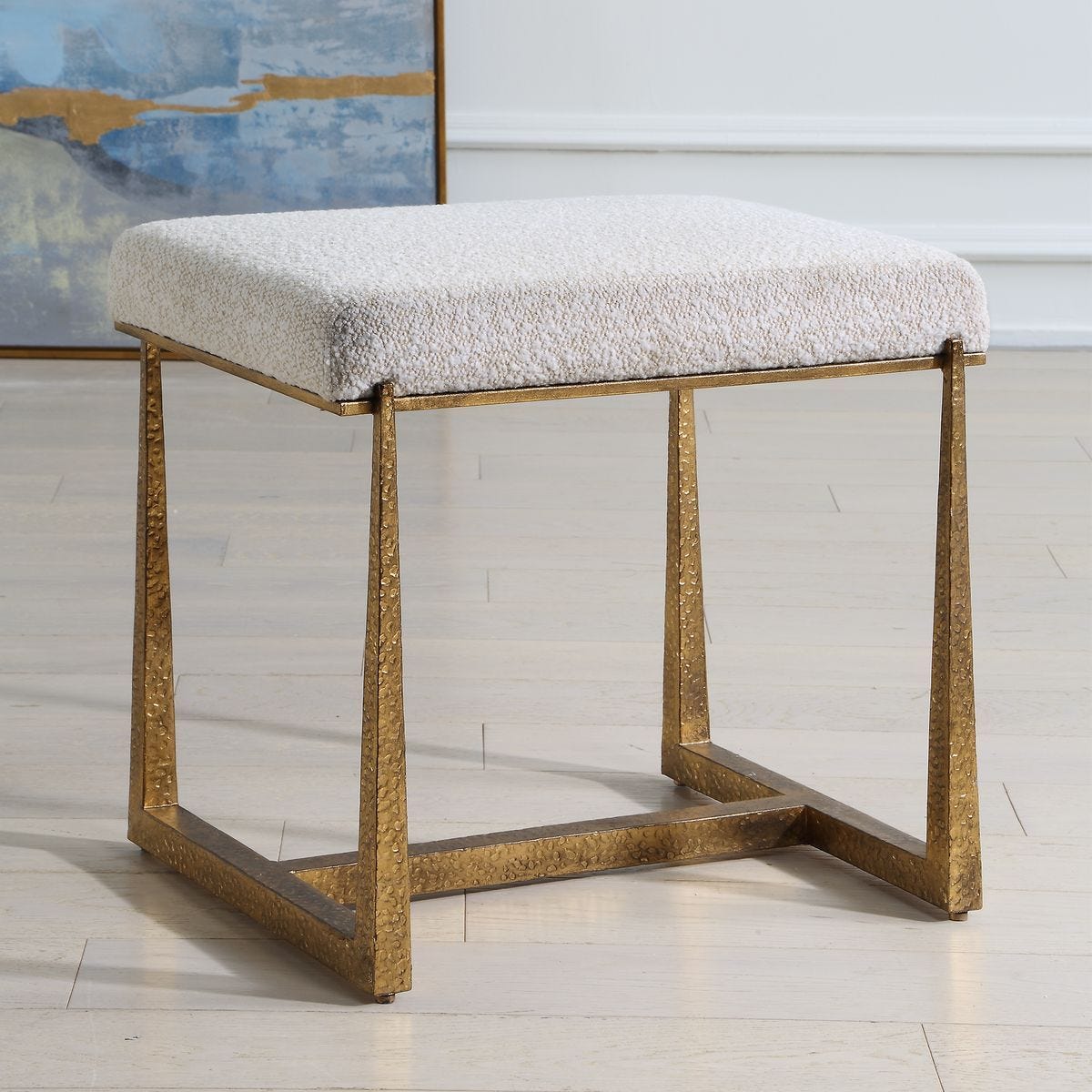 Midas Small Bench, Gold - stylish bench for any space | Image 3 | InSTYLE Home & Rugs