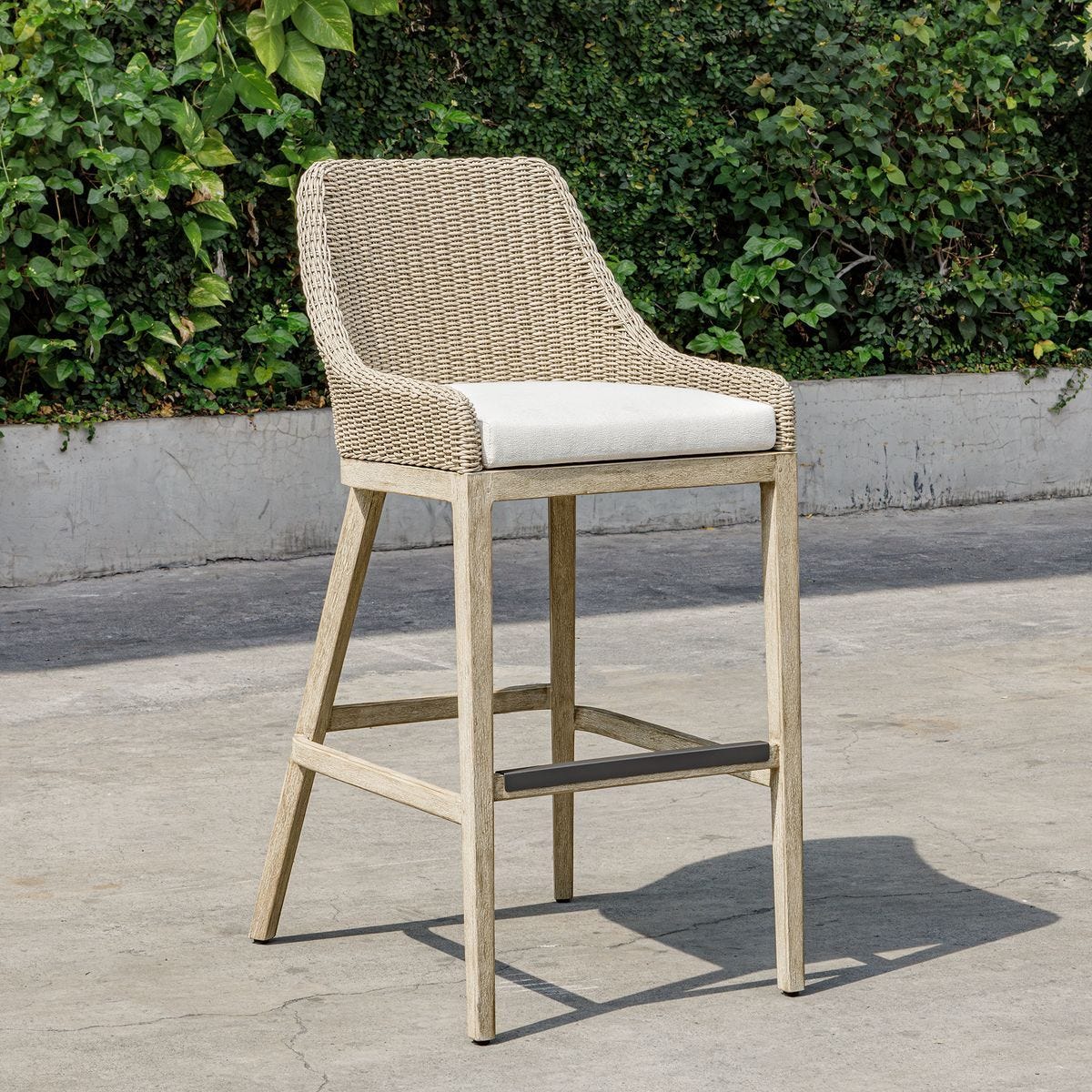 Paloma Outdoor Bar Stool - comfortable bar stool with ergonomic design for long-lasting use | Image 1 | InSTYLE Home & Rugs