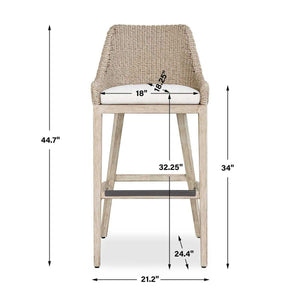 Paloma Outdoor Bar Stool - comfortable bar stool with ergonomic design for long-lasting use | Image 14 | InSTYLE Home & Rugs