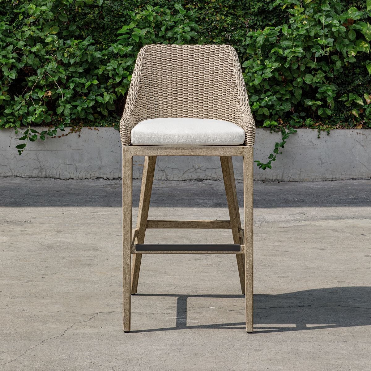 Paloma Outdoor Bar Stool - comfortable bar stool with ergonomic design for long-lasting use | Image 3 | InSTYLE Home & Rugs