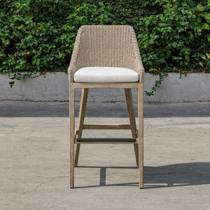 Paloma Outdoor Bar Stool - comfortable bar stool with ergonomic design for long-lasting use | Image 3 | InSTYLE Home & Rugs
