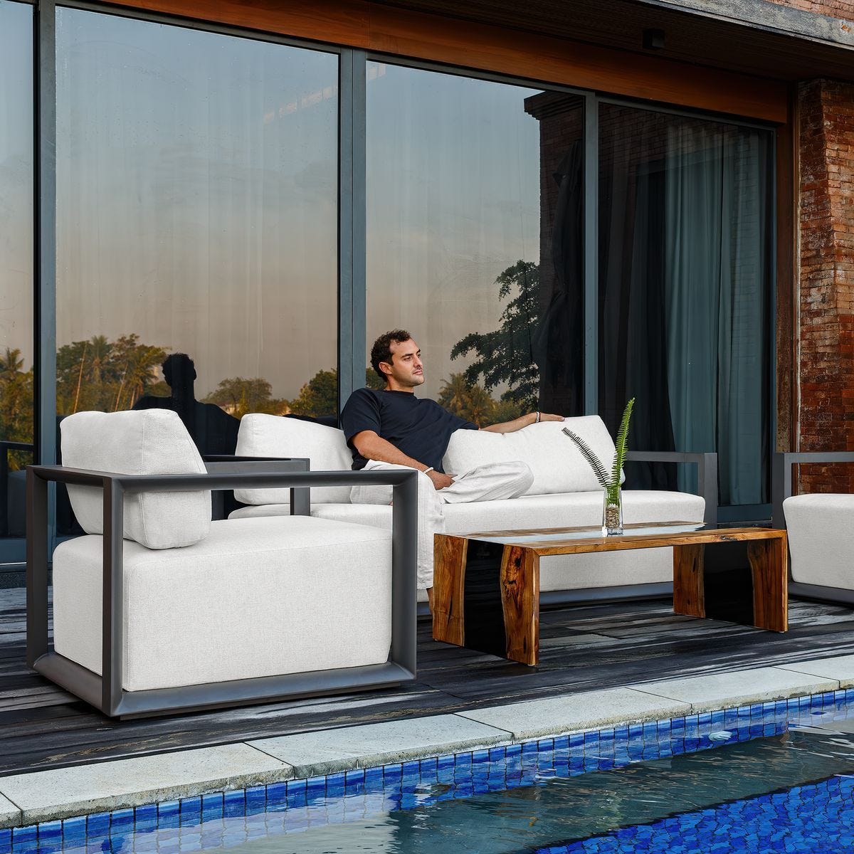 Remsen Outdoor Lounge Chair, Java Black/Oyster - perfect for casual unwinding | Image 12 | InSTYLE Home & Rugs